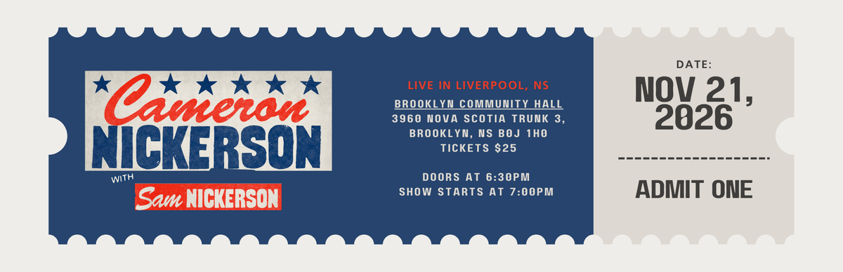 LIVERPOOL, NS - NOV 21 - TICKETS